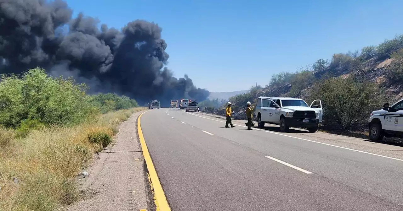 Brush fire shuts down SR-87 near Sycamore Creek