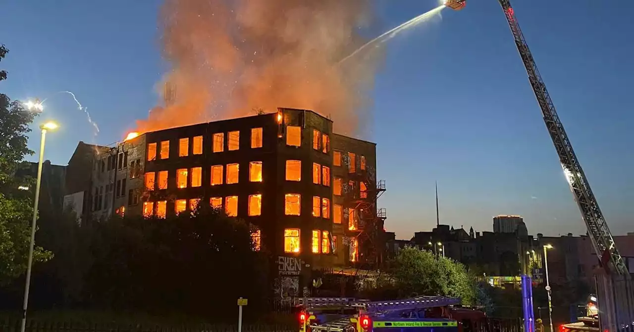 Firefighters put out large blaze in Belfast city centre