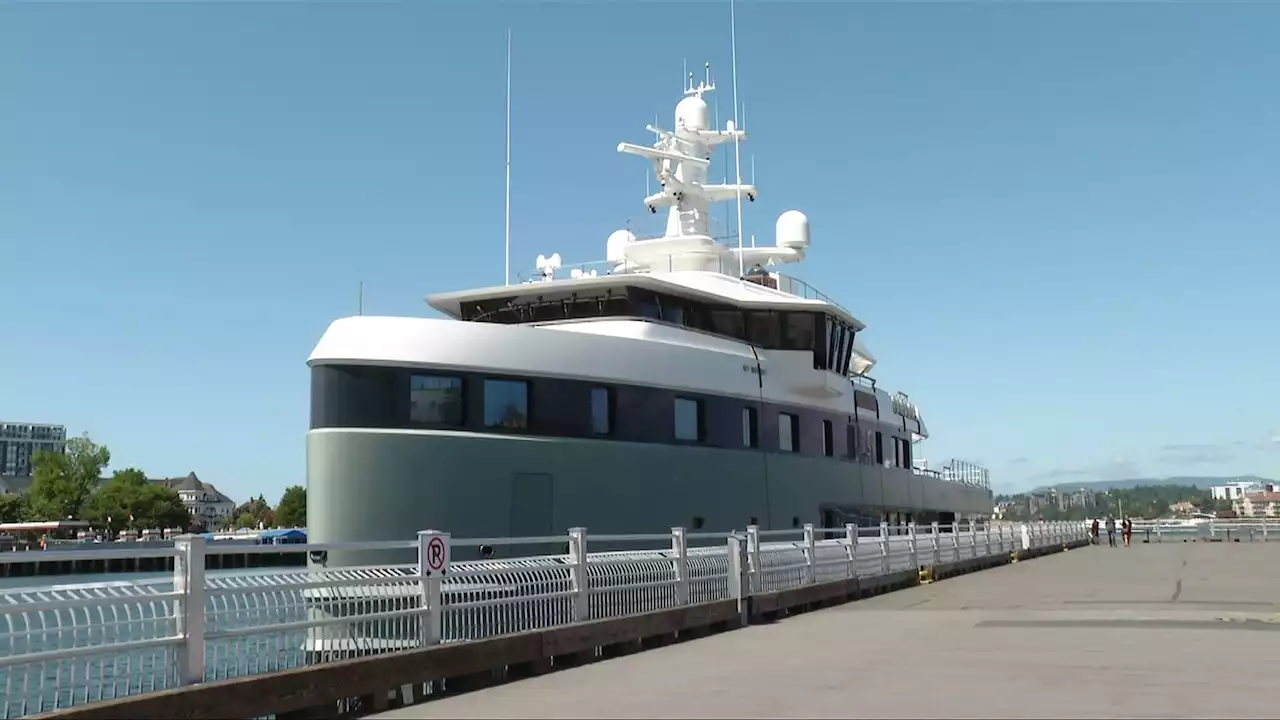 'Impressive': 62-metre superyacht with helipad docks in Victoria