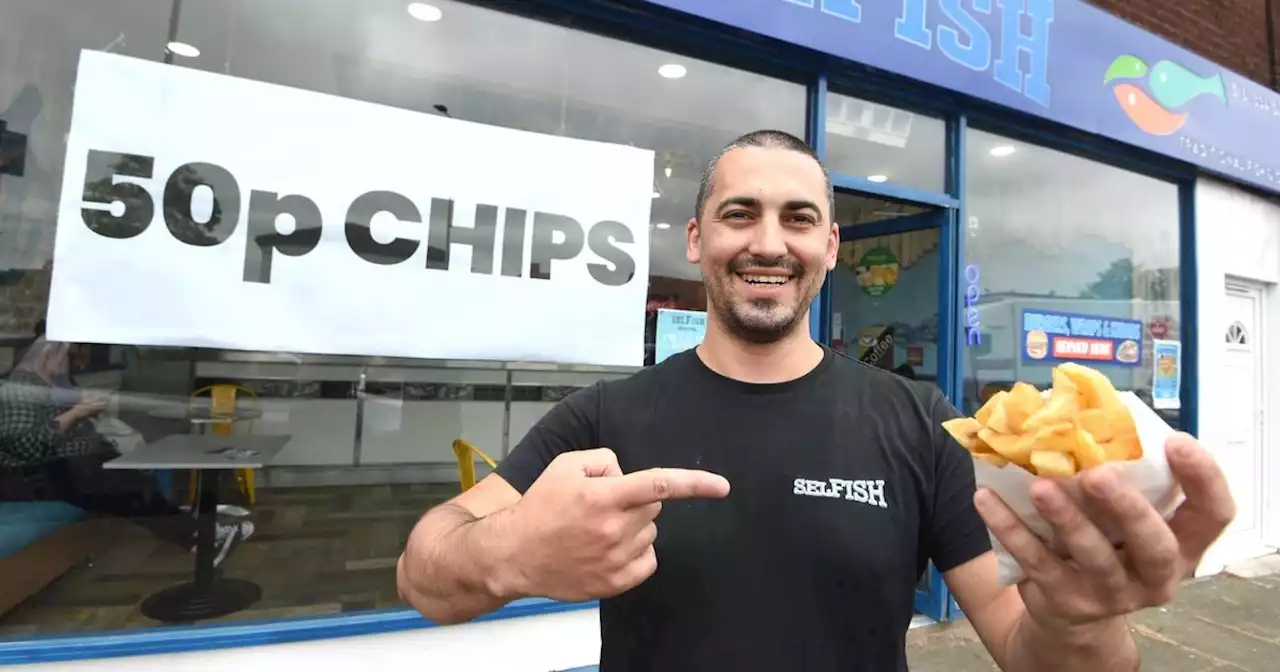 Chip shop owner's 50p offer has people queuing out of the door