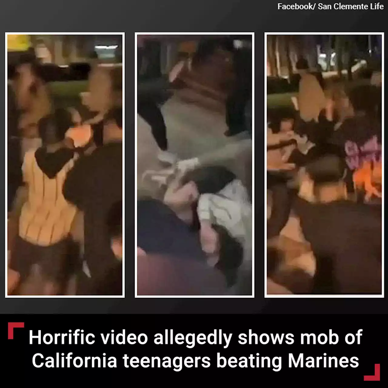 California teen mob allegedly attacks Marines on video