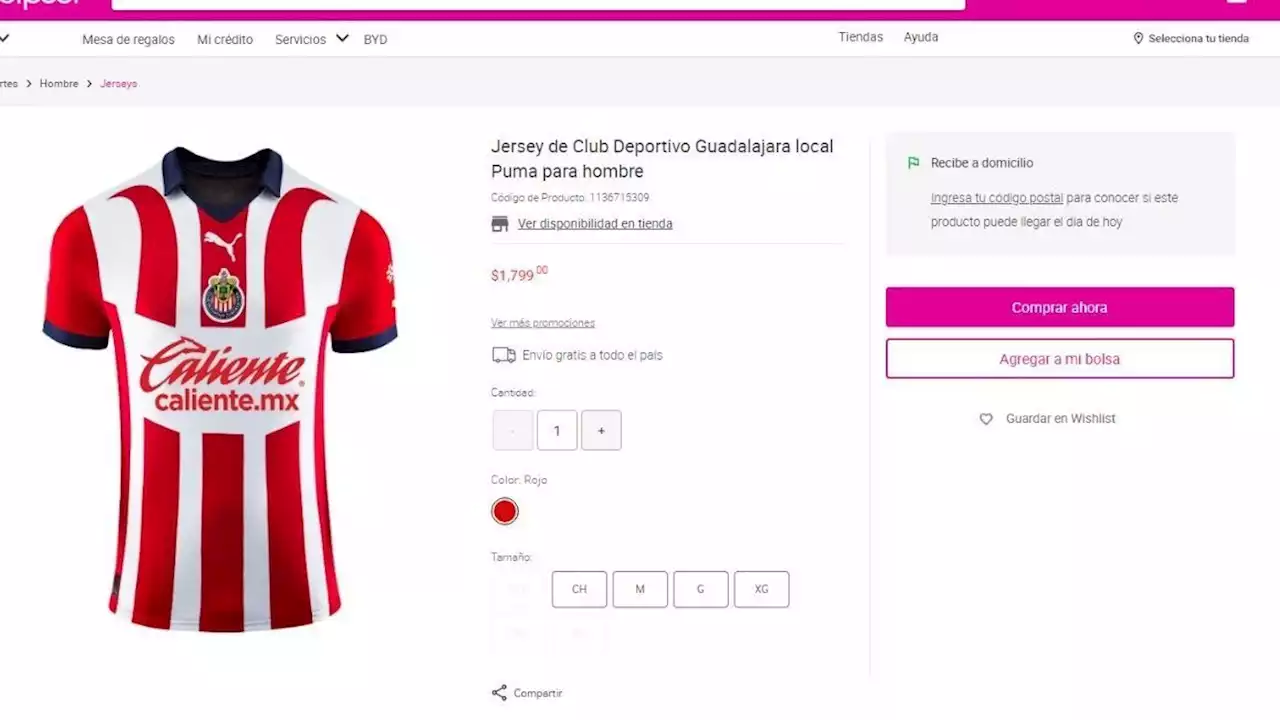 Tienda se adelanta a Chivas y ya vende su nueva playera