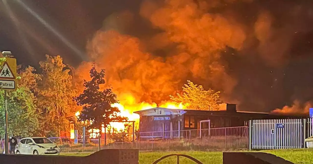 Fire crews battle blaze for 11 hours as Lanarkshire building up in flames