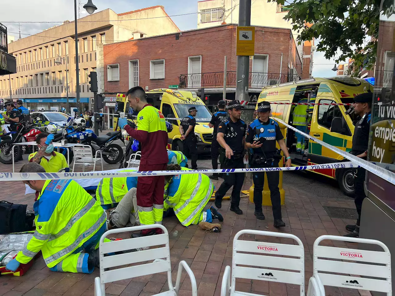 Siete heridos, uno de ellos crítico, tras arrollar un quad a varias personas en Alcobendas (Madrid) en la terraza de un bar