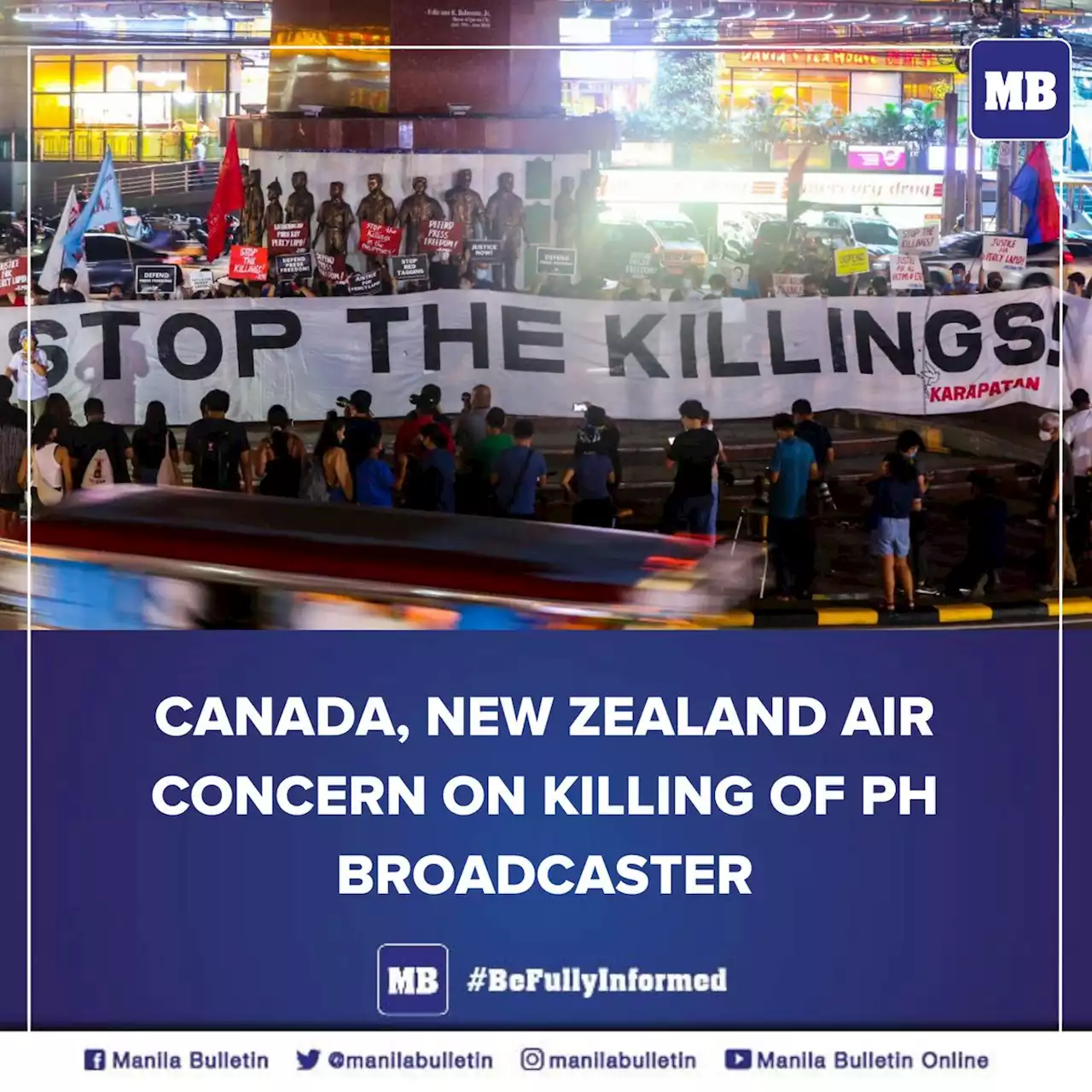 Canada, New Zealand air concern on killing of another PH broadcaster