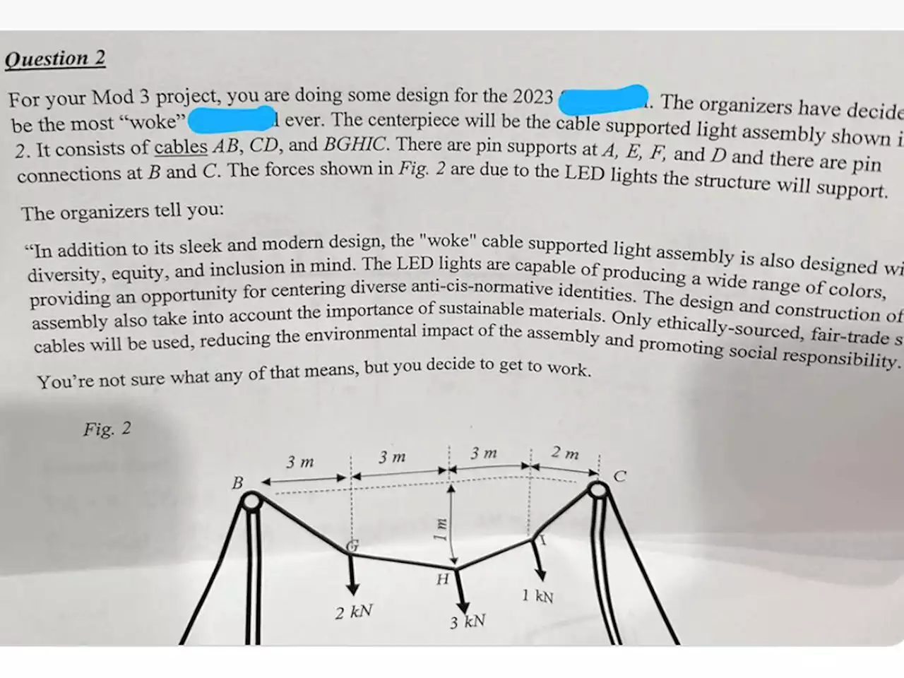 'Woke' light assembly question on Queen's engineering exam sparks controversy