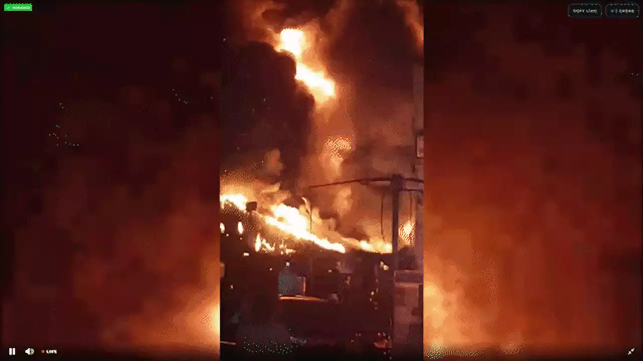 Massive Fire Breaks Out at Bronx Tire Shop, Sending Thick Smoke Billowing Into Sky