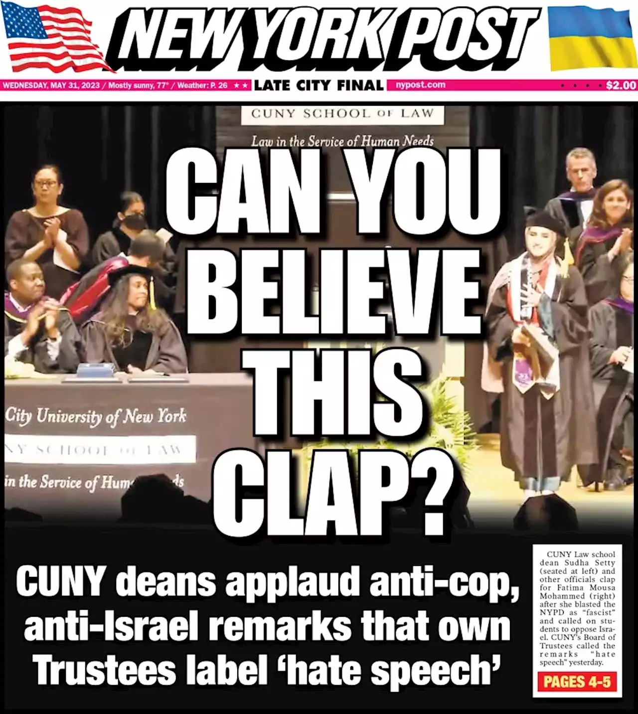 CUNY Law dean who applauded ‘hate-filled’ commencement speaker developed race-related courses at last post