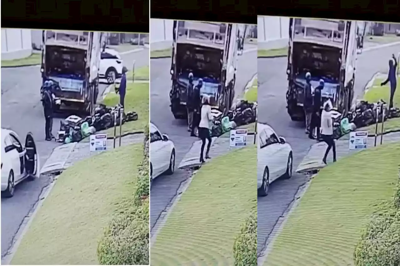 WATCH: Garbage collector knocks woman out cold with cricket bat | The Citizen