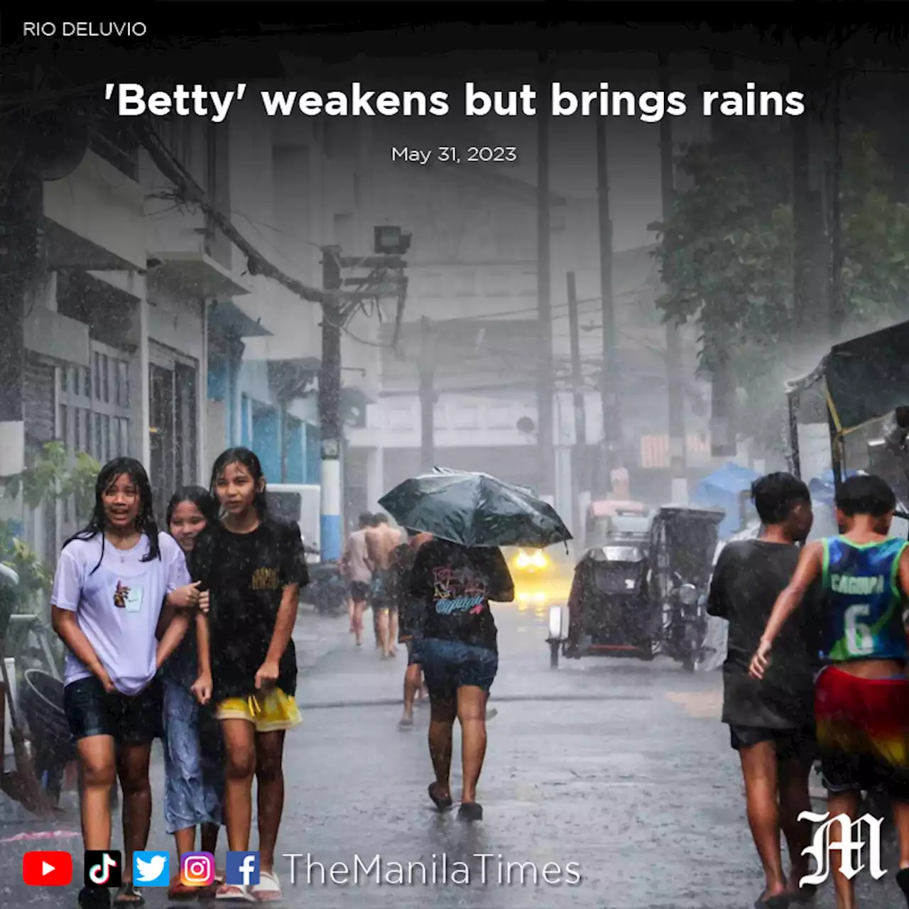 'Betty' weakens but brings rains