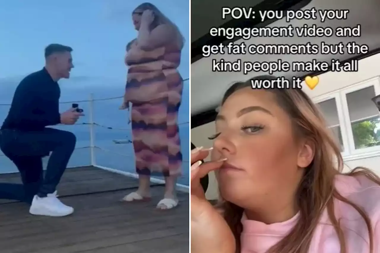 I was viciously fat-shamed after posting my happy engagement video