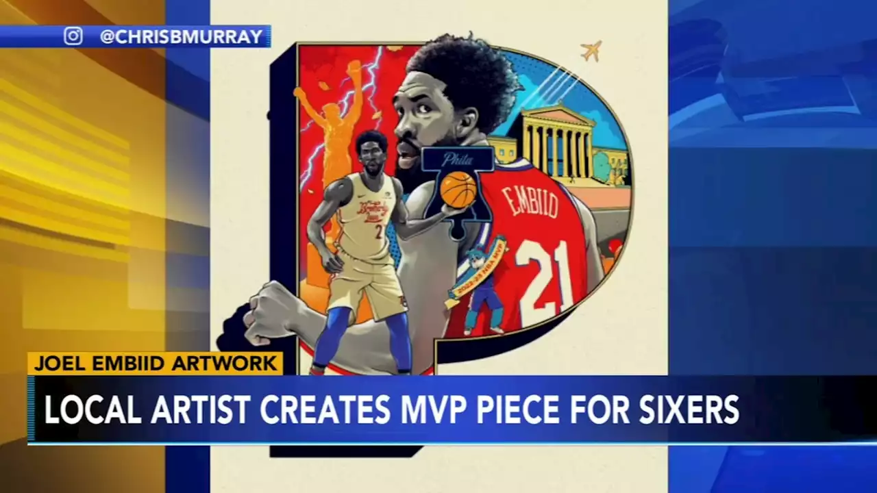 Meet the 76ers fan who created artwork for Joel Embiid's MVP campaign push