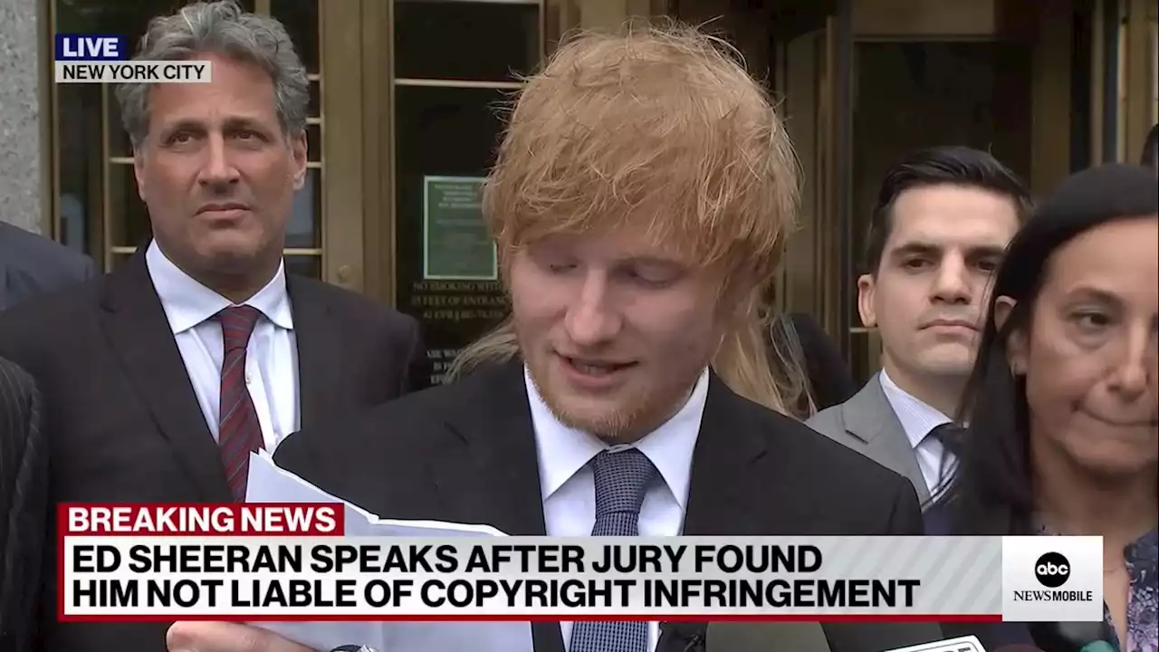 Ed Sheeran speaks outs after winning 'Thinking Out Loud' copyright case