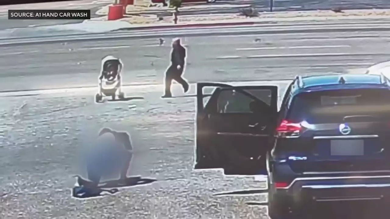 Video shows good Samaritan stop runaway stroller headed for busy California road