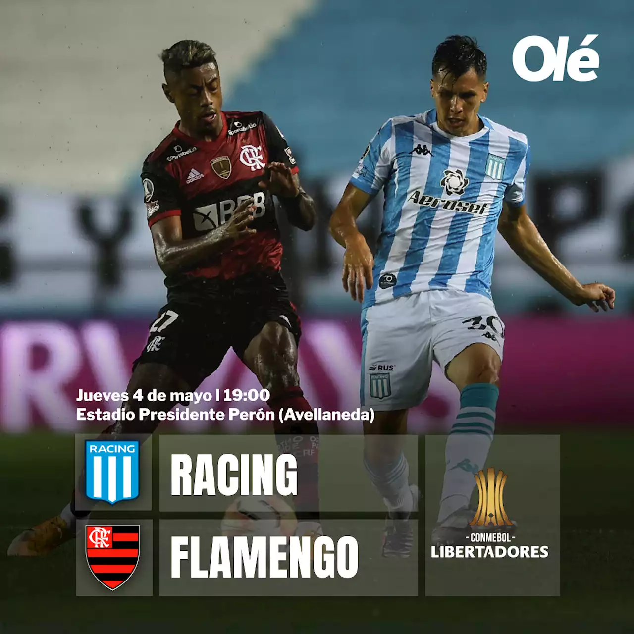 Racing - Flamengo: hora, TV y posibles formaciones