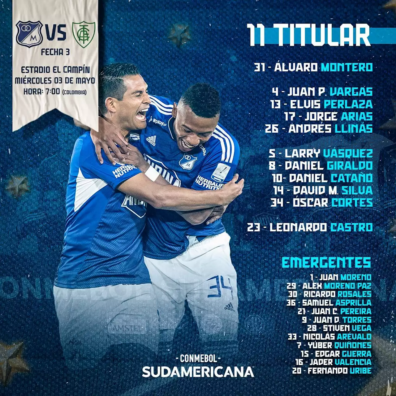 Millonarios vs América MG EN VIVO: duelo para encaminar clasificación