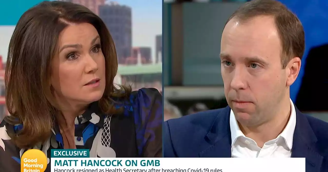 Matt Hancock Pocketed £10,000 For 'Car Crash' Susanna Reid Interview