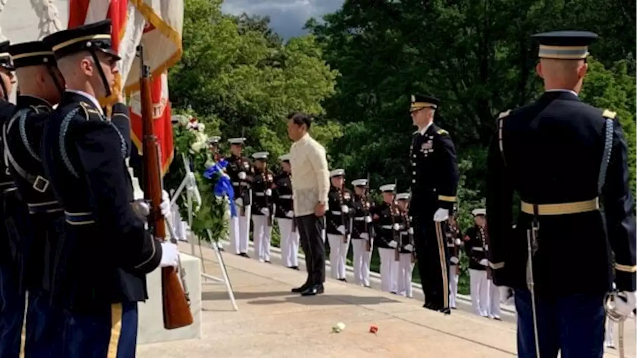 Bongbong Marcos offers wreath for American veterans at Arlington National Cemetery