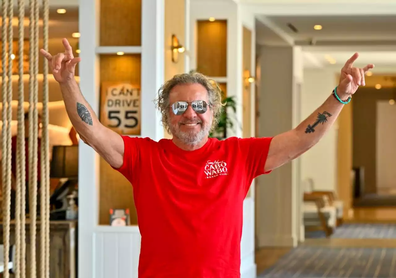 Sammy Hagar christens his Cabo Wabo Beach Club in Huntington Beach