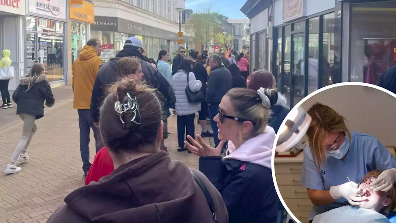 Huge queues to sign up for dentist places shock patients as NHS medics blast 'Soviet' style scenes