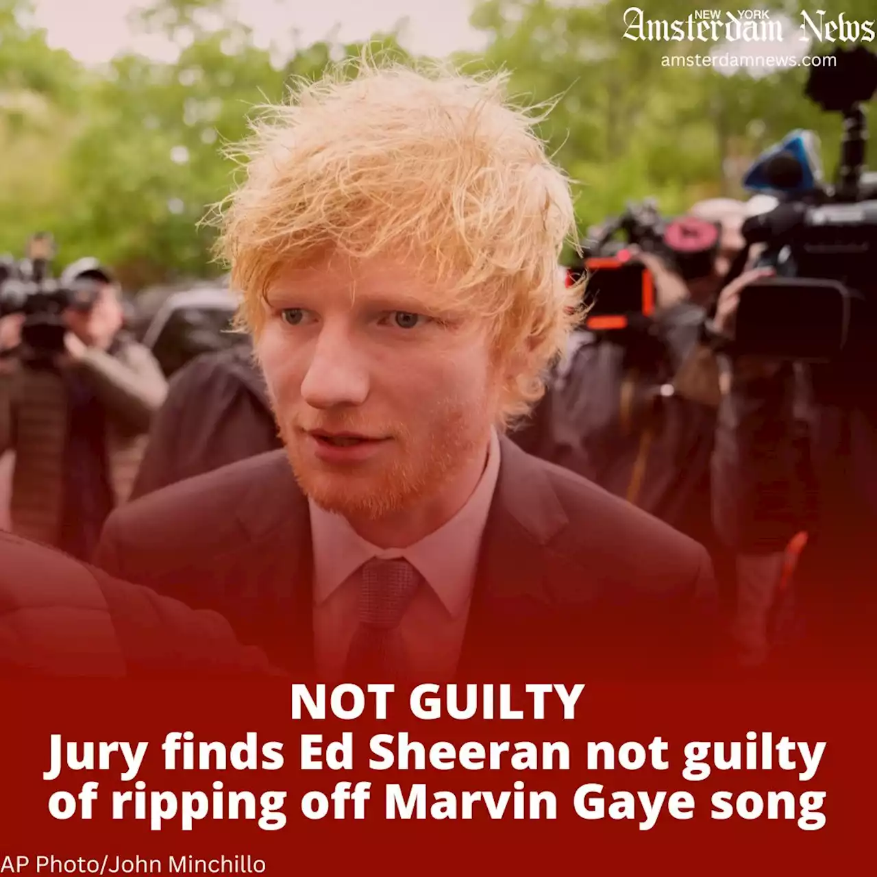 Jury finds Ed Sheeran didn't copy Marvin Gaye classic - New York Amsterdam News