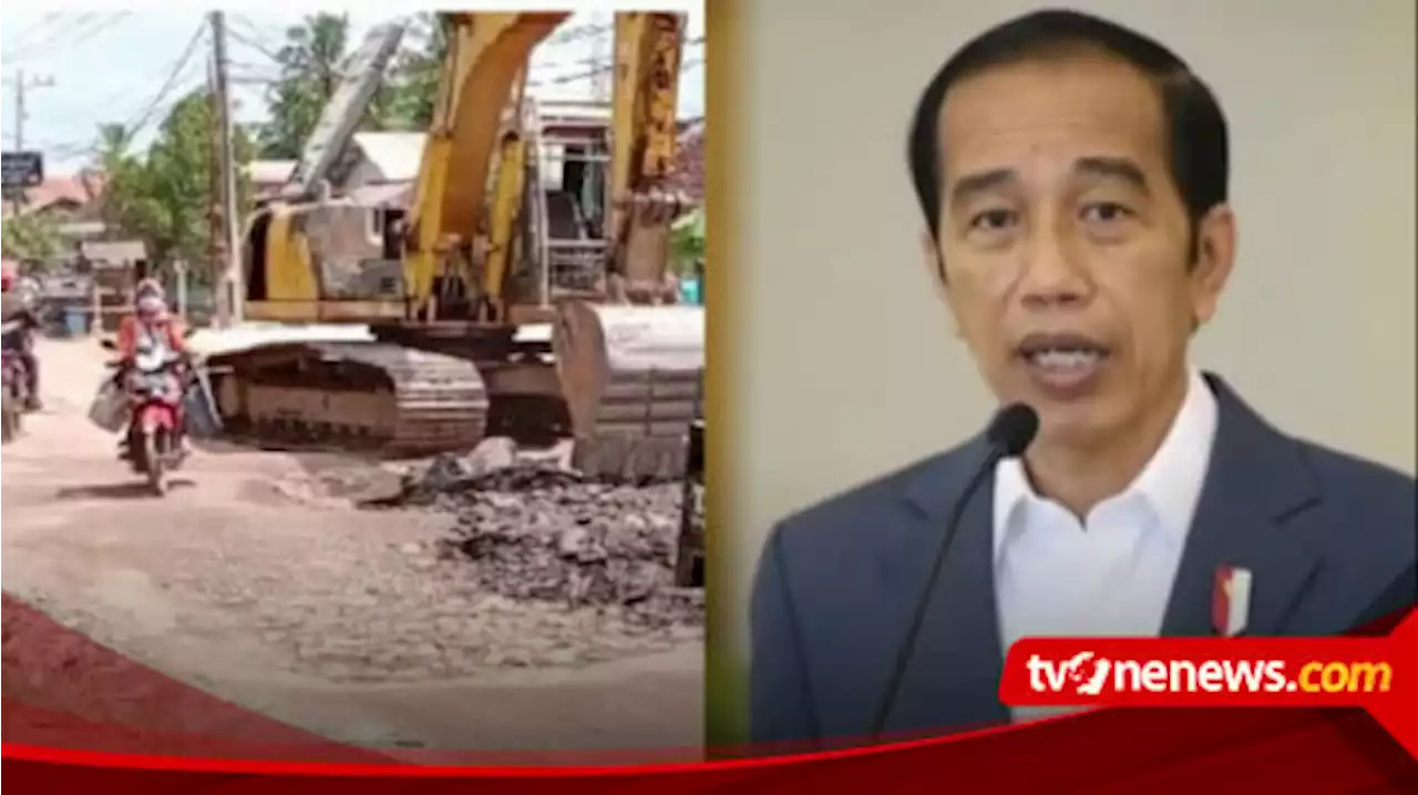 Bak Kisah Roro Jonggrang, Jalan Rusak di Lampung Diperbaiki Sekejap Sebelum Kunjungan Presiden Jokowi