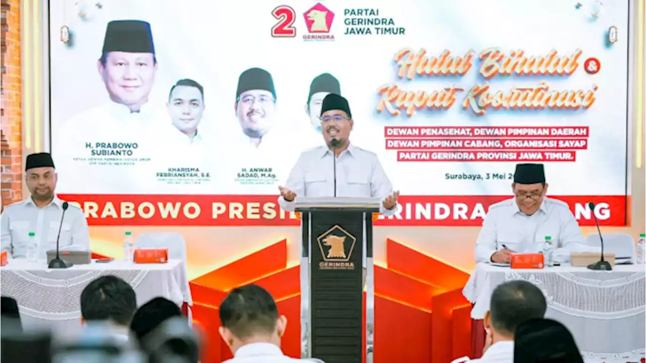 Di Halal Bihalal, Gerindra Jatim Kian Mantap Ingin Prabowo Capres