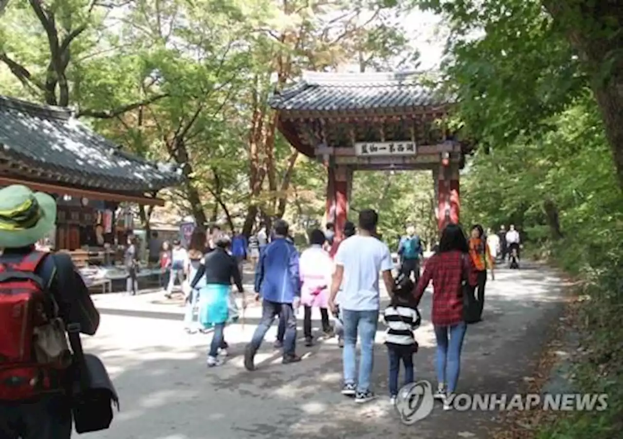 '발길 돌린 관광객 다시 오려나' 무료입장 반기는 속리산 상인들 | 연합뉴스