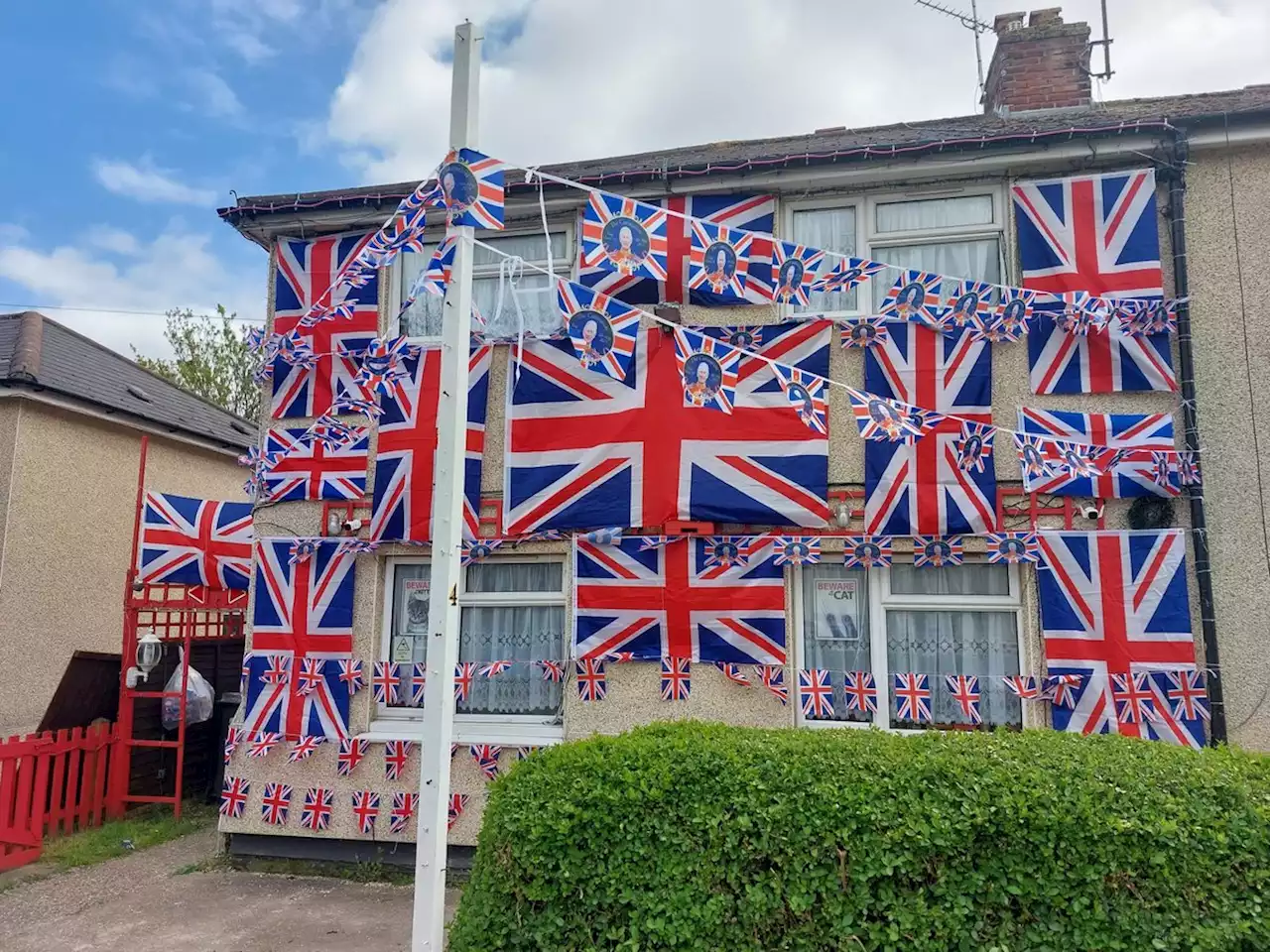 Royal fan decorates house with 100 Union Jack flags for King Charles’ coronation