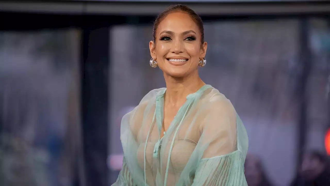 Jennifer Lopez Took the Milk Bath Manicure Up a Notch with 'Celestial Shimmer' Nails