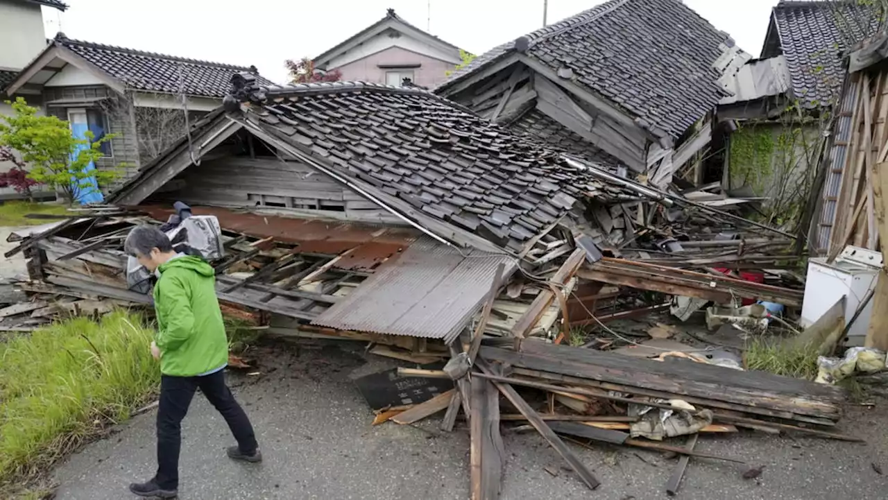 Aftershocks shake Japan after quake kills one, destroys homes