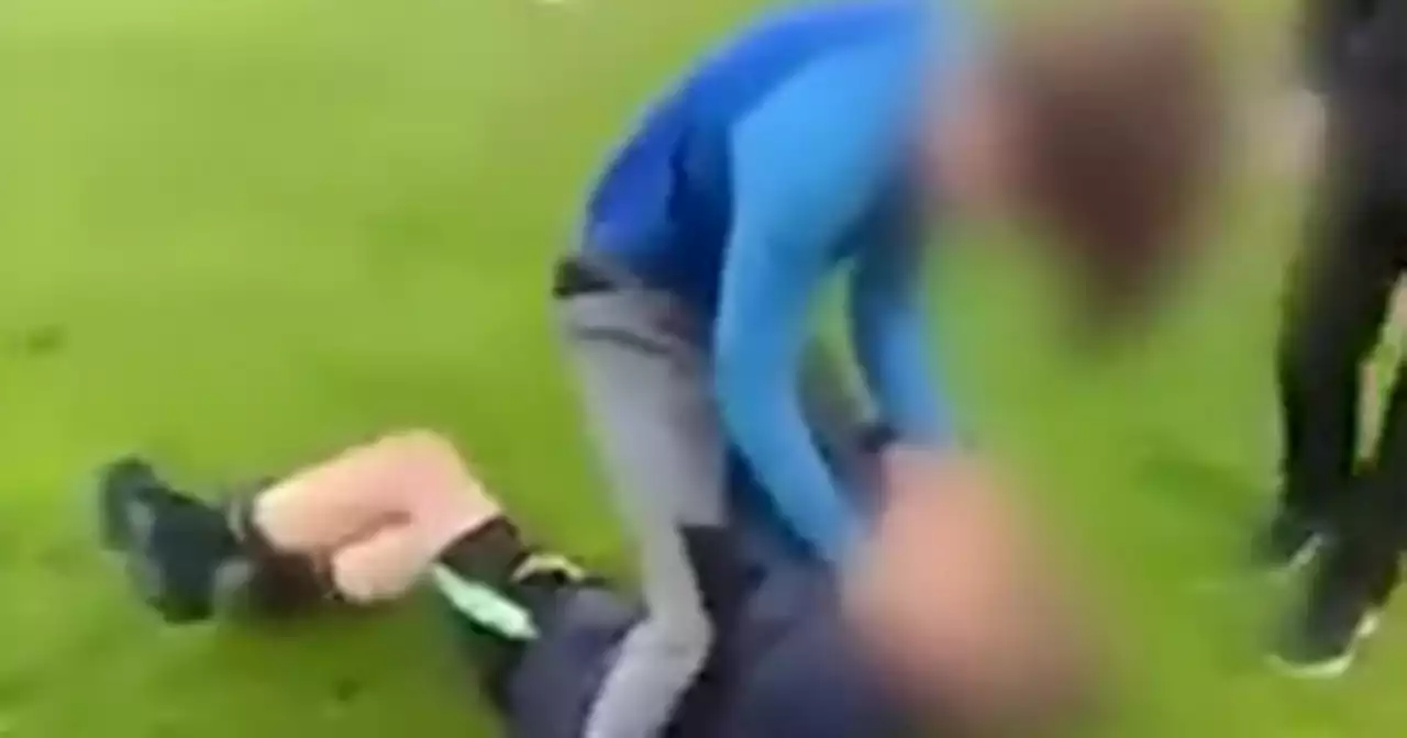 Shocking moment gang attack boy, 11, in park and shout 'I'll stab your dad'