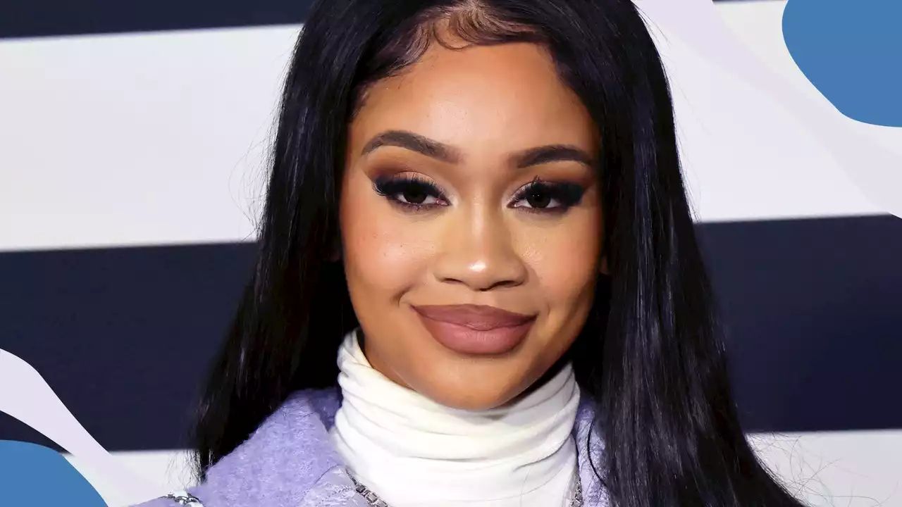 Saweetie looks like a real-life anime baddie with this mint-green hair