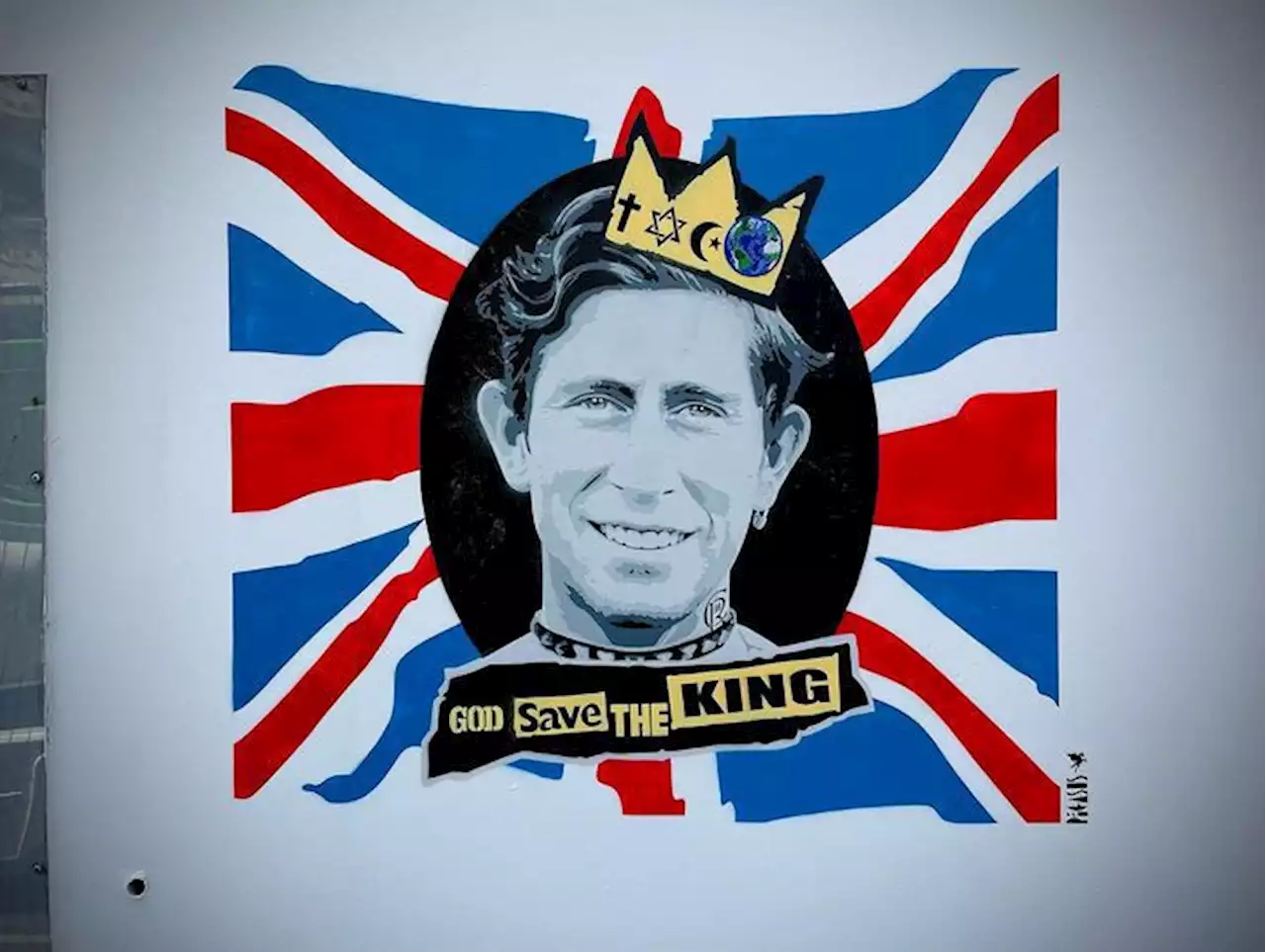 King Charles Receives Punk Makeover In Coronation Street Art