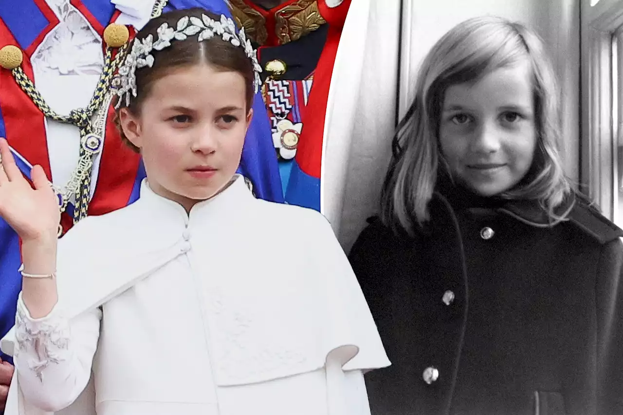 Princess Charlotte twins with late grandma Princess Diana at coronation