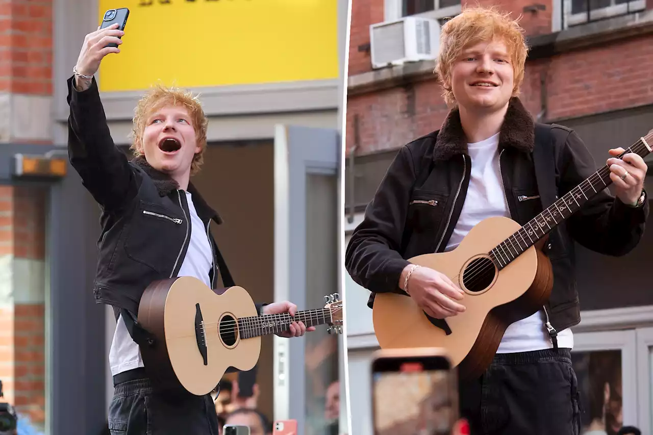 Ed Sheeran celebrates trial win with surprise street concert