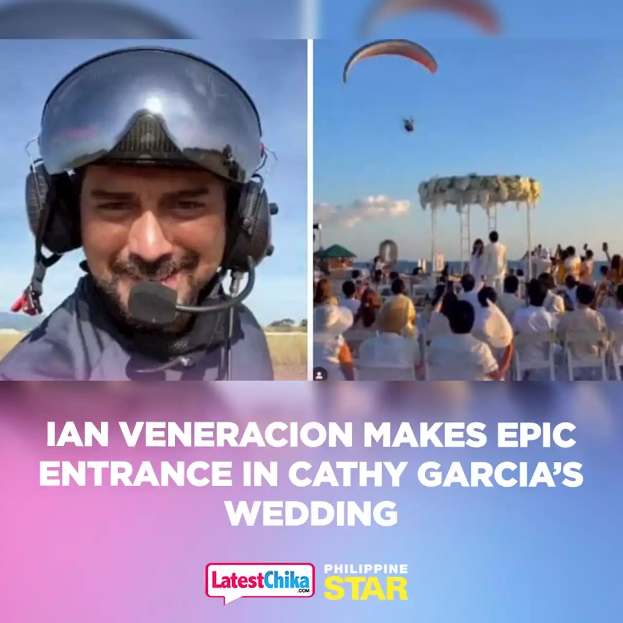 Ian Veneracion makes epic entrance in Cathy Garcia's wedding - Latest Chika