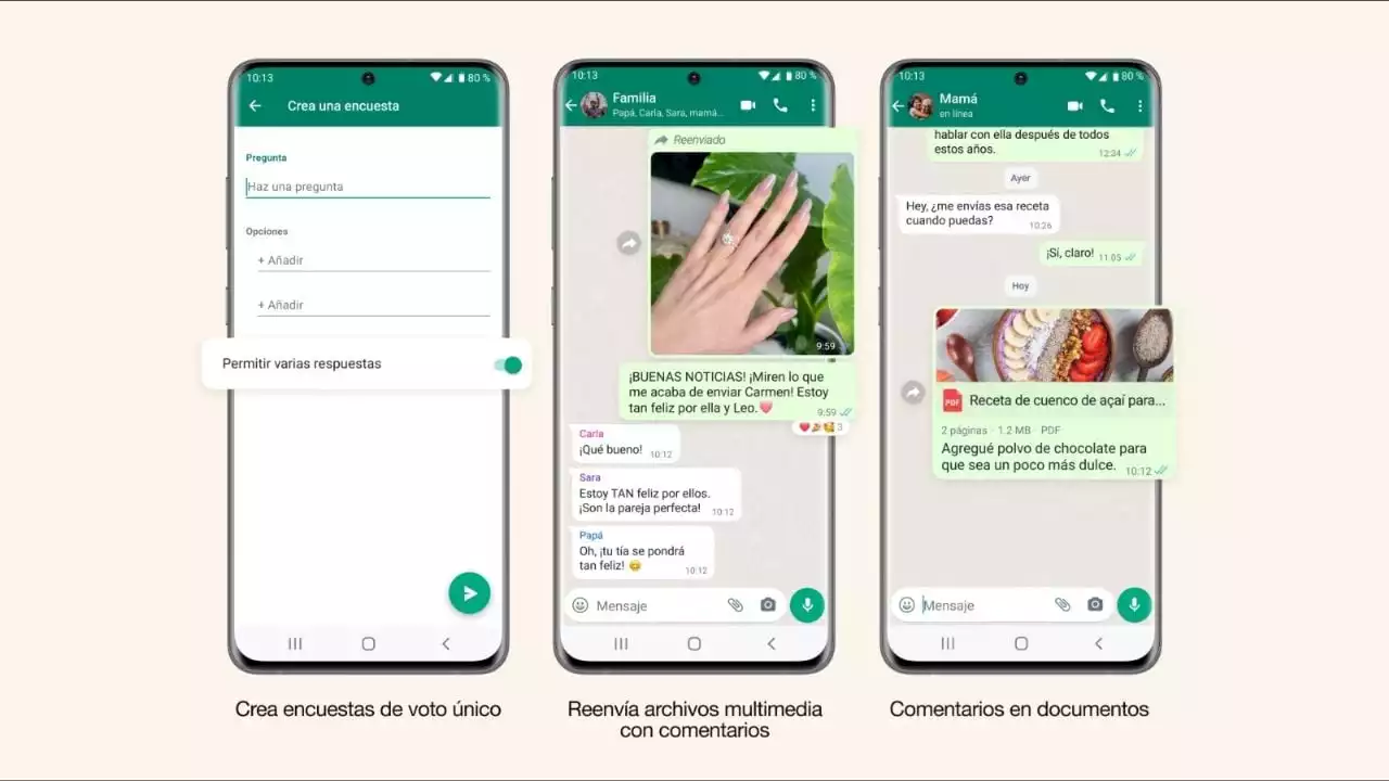 WhatsApp añade novedades en las encuestas y para compartir archivos