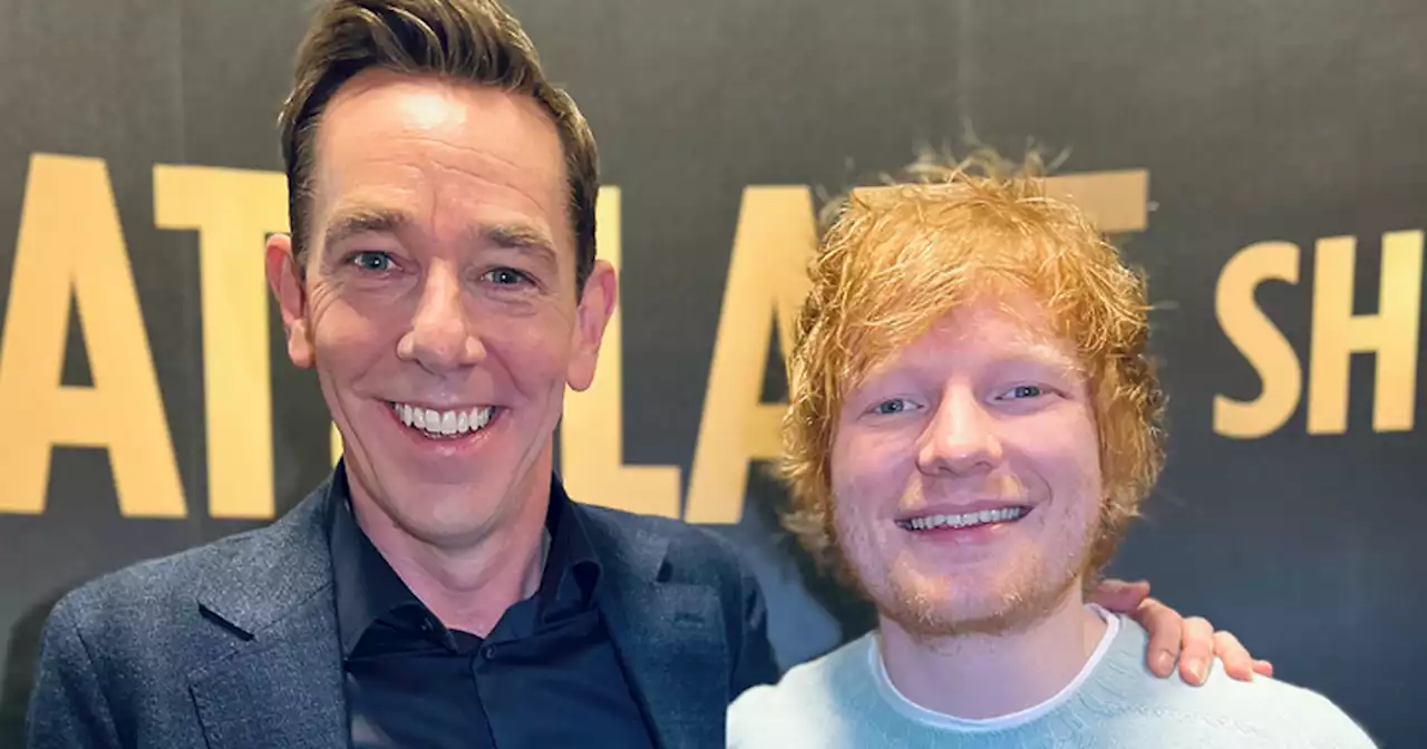 Ryan Tubridy's 'nerves are gone' as Ed Sheeran gives him sweet gift on Late Late