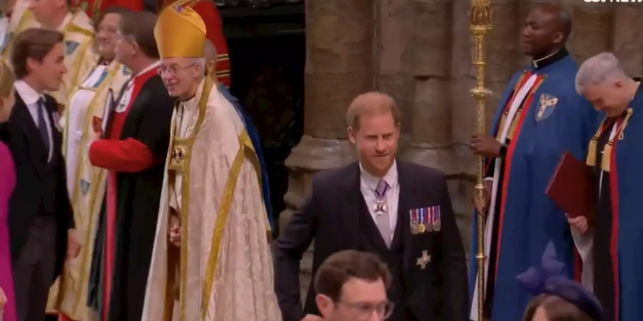 Prince Harry Is Seated 3 Rows Behind Prince William and Kate Middleton at King Charles's Coronation