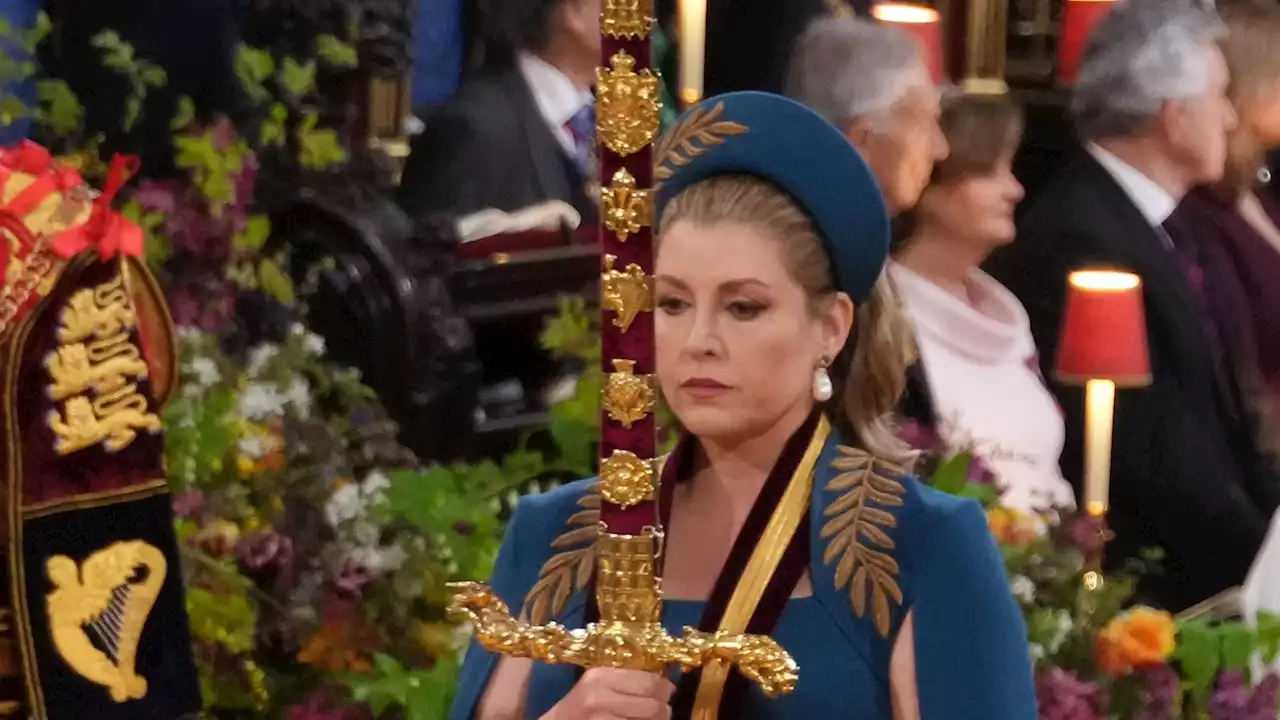 King's coronation: Tory MP Penny Mordaunt takes the limelight carrying enormous sword