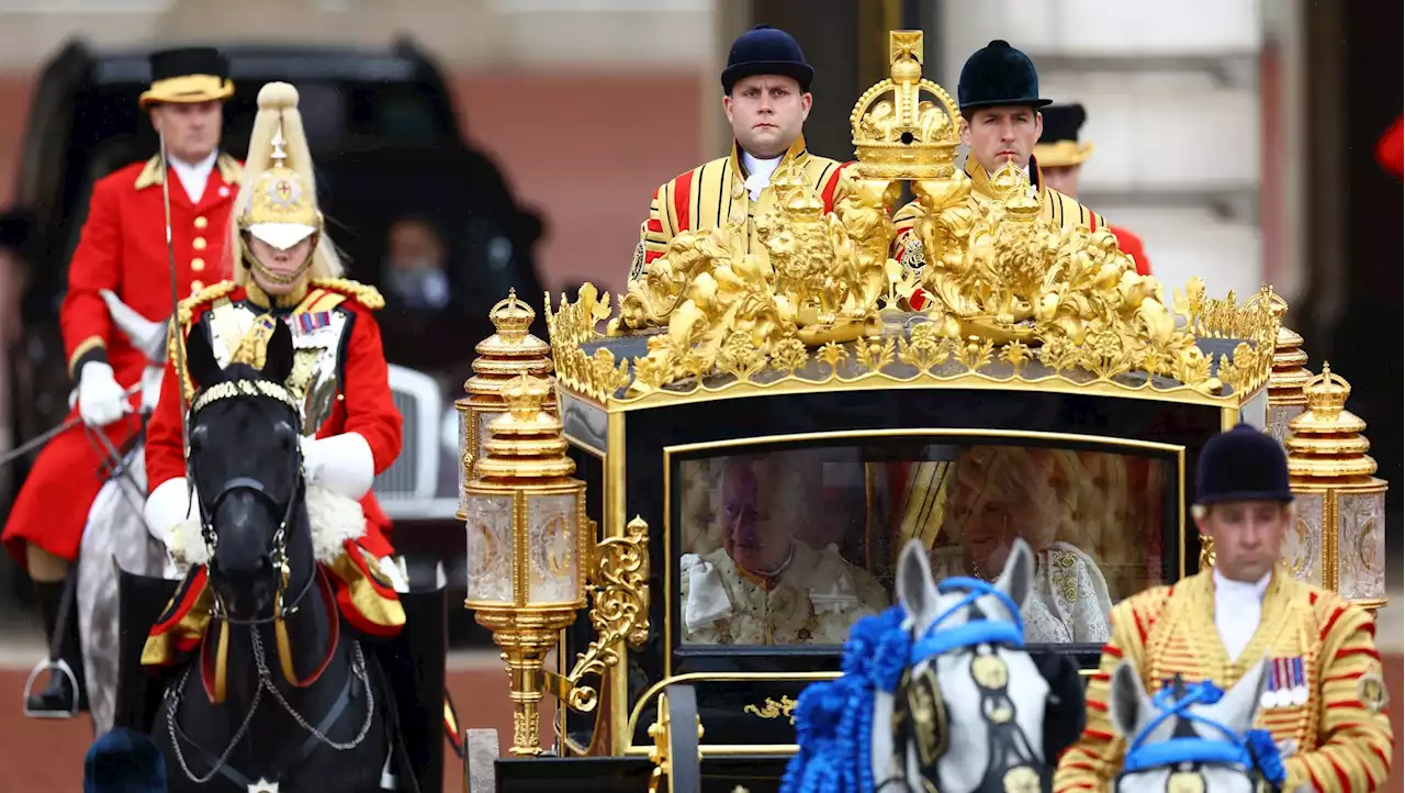 Emotional King Charles and Queen Camilla begin coronation procession to Westminster Abbey