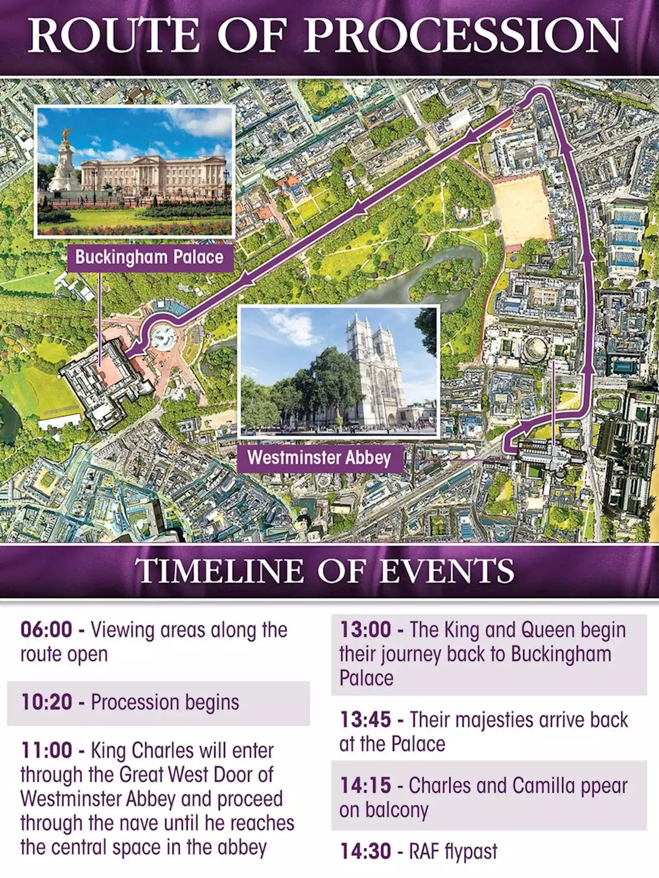 Live updates ahead of King Charles' coronation as full schedule revealed