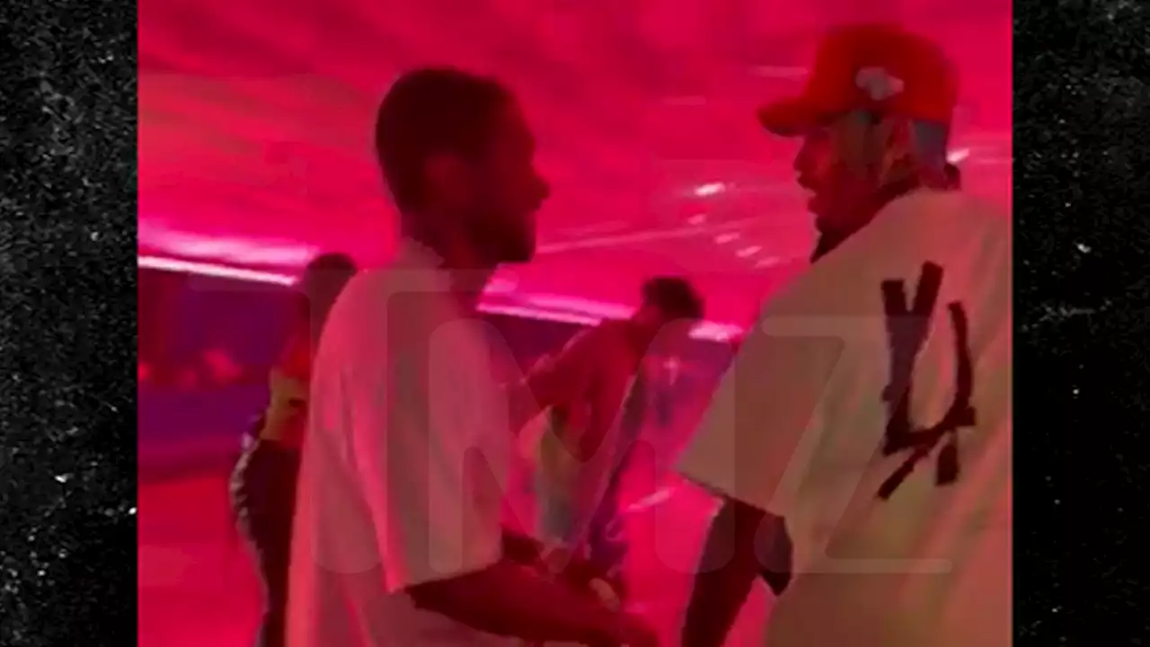 Chris Brown Seen Arguing with Usher on Video Amid Reports of Fight