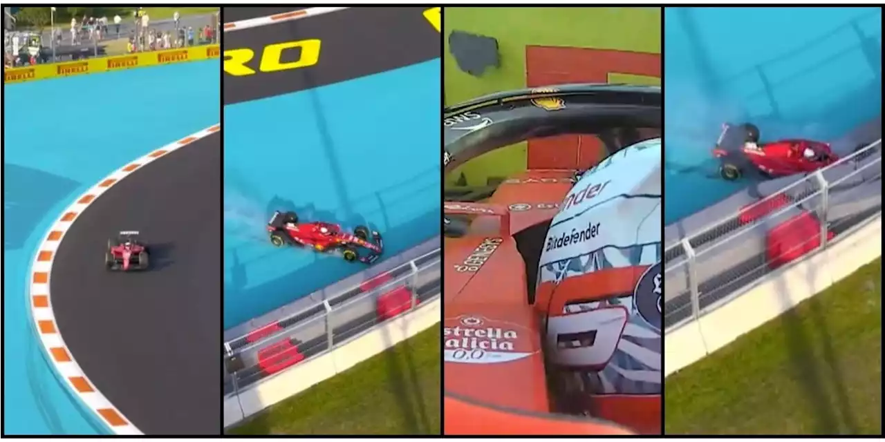 Miami, la Ferrari di Leclerc a muro nelle libere 2 FOTO VIDEO