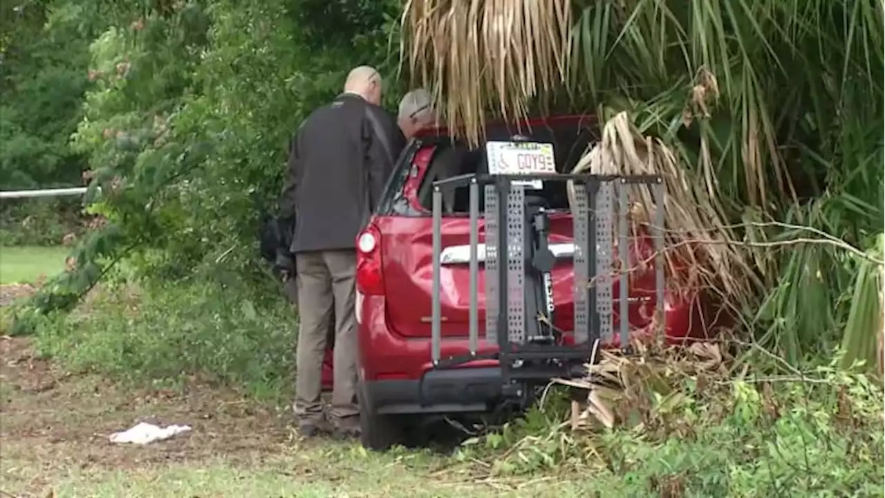 1 dead, 1 injured after car veers into oncoming traffic, hits pole, tree