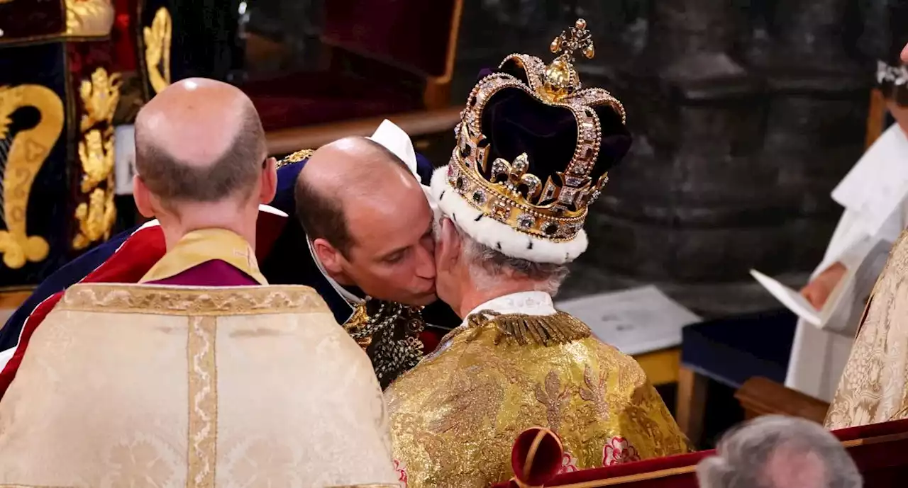 William and Charles's sweet coronation moment you might have missed