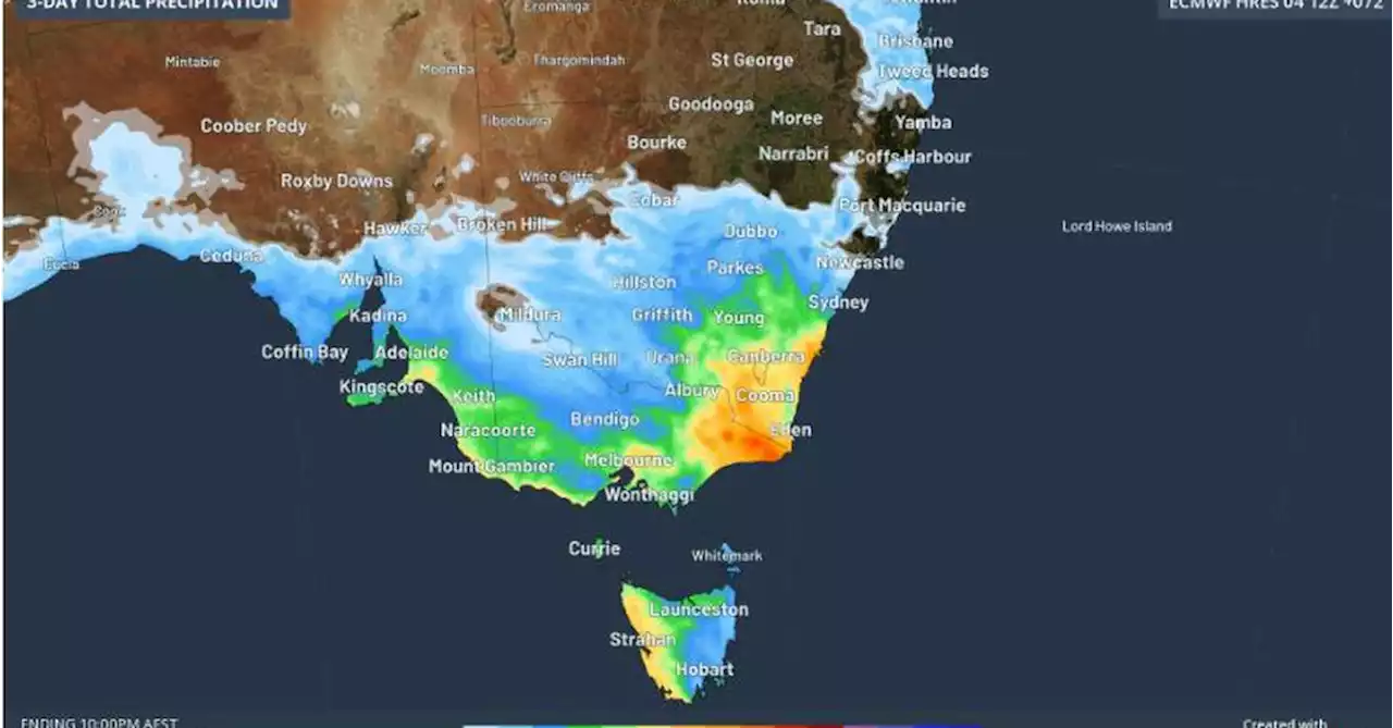 'Slow-moving' cold front sweeps across Australia bringing snow and rain