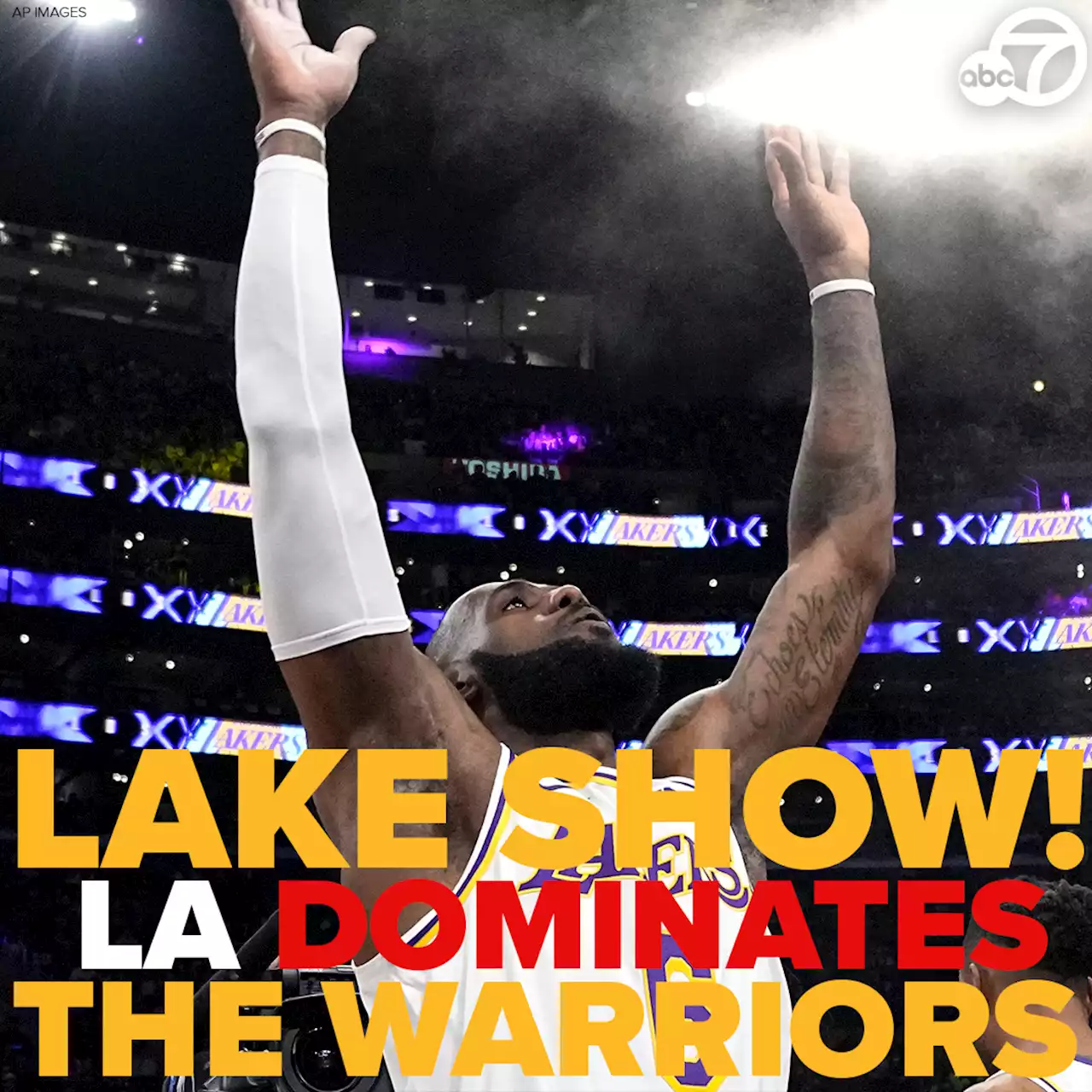 LeBron's Lakers rout Warriors 127-97, take 2-1 series lead