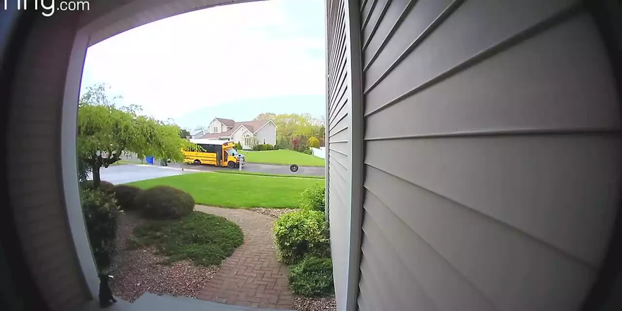 CAUGHT ON VIDEO: Tire falls off school bus carrying young children